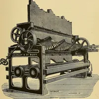 An illustration from Cotton manufacture: a manual of practical instruction in the processes of opening, carding, combing, drawing, doubling, and spinning of cotton, and the methods of dyeing and preparing goods for the market (1894)