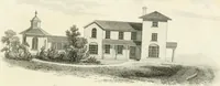 An illustration from The country gentleman's architect : containing a variety of designs for farm houses and farm yards ... : with plans and sections shewing at large the construction of cottages, barns, stables, feeding-houses, dairies, brew-houses, maltings, &c. : with plans for stables and dog-kennels : to which are added, designs for labourers' cottages and small villas : the whole adapted to the use of country gentlemen about to build or to alter (1807)