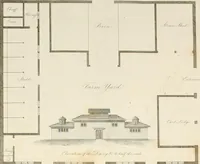 An illustration from The country gentleman's architect : containing a variety of designs for farm houses and farm yards ... : with plans and sections shewing at large the construction of cottages, barns, stables, feeding-houses, dairies, brew-houses, maltings, &c. : with plans for stables and dog-kennels : to which are added, designs for labourers' cottages and small villas : the whole adapted to the use of country gentlemen about to build or to alter (1807)