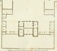 An illustration from The country gentleman's architect, in a great variety of new designs : for cottages, farm-houses, country-houses, villas, lodges for park or garden entrances, and ornamental wooden gates : with plans of the offices belonging to each design, distributed with a strict attention to convenience, elegance, and economy : engraved on thirty-two plates, from designs drawn (1789)