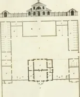 An illustration from The country gentleman's architect, in a great variety of new designs : for cottages, farm-houses, country-houses, villas, lodges for park or garden entrances, and ornamental wooden gates : with plans of the offices belonging to each design, distributed with a strict attention to convenience, elegance, and economy : engraved on thirty-two plates, from designs drawn (1789)