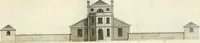 An illustration from The country gentleman's architect, in a great variety of new designs : for cottages, farm-houses, country-houses, villas, lodges for park or garden entrances, and ornamental wooden gates : with plans of the offices belonging to each design, distributed with a strict attention to convenience, elegance, and economy : engraved on thirty-two plates, from designs drawn (1789)