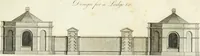 An illustration from The country gentleman's architect, in a great variety of new designs : for cottages, farm-houses, country-houses, villas, lodges for park or garden entrances, and ornamental wooden gates : with plans of the offices belonging to each design, distributed with a strict attention to convenience, elegance, and economy : engraved on thirty-two plates, from designs drawn (1789)