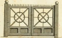 An illustration from The country gentleman's architect, in a great variety of new designs : for cottages, farm-houses, country-houses, villas, lodges for park or garden entrances, and ornamental wooden gates : with plans of the offices belonging to each design, distributed with a strict attention to convenience, elegance, and economy : engraved on thirty-two plates, from designs drawn (1789)