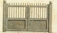 An illustration from The country gentleman's architect, in a great variety of new designs : for cottages, farm-houses, country-houses, villas, lodges for park or garden entrances, and ornamental wooden gates : with plans of the offices belonging to each design, distributed with a strict attention to convenience, elegance, and economy : engraved on thirty-two plates, from designs drawn (1789)