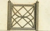 An illustration from The country gentleman's architect, in a great variety of new designs : for cottages, farm-houses, country-houses, villas, lodges for park or garden entrances, and ornamental wooden gates : with plans of the offices belonging to each design, distributed with a strict attention to convenience, elegance, and economy : engraved on thirty-two plates, from designs drawn (1789)