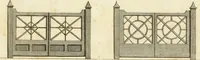 An illustration from The country gentleman's architect, in a great variety of new designs : for cottages, farm-houses, country-houses, villas, lodges for park or garden entrances, and ornamental wooden gates : with plans of the offices belonging to each design, distributed with a strict attention to convenience, elegance, and economy : engraved on thirty-two plates, from designs drawn (1789)