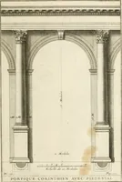 Picture 42 of 280 from Cours d'architecture : qui comprend Les ordres de Vignole, avec des commentaires, les figures & les descriptions de ses plus beaux bâtimens, & de ceux de Michel-Ange, des instructions et des preceptes, & plusieurs nouveaux desseins concernans la distribution & la décoration, la matière & la construction des édifices, la maçonnerie, la charpenterie, la couverture, la serrurerie, la menuiserie, le jardinage, & géneralement tout ce qui regarde l'art de bastir (1738), leaf 144