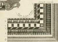 Picture 54 of 280 from Cours d'architecture : qui comprend Les ordres de Vignole, avec des commentaires, les figures & les descriptions de ses plus beaux bâtimens, & de ceux de Michel-Ange, des instructions et des preceptes, & plusieurs nouveaux desseins concernans la distribution & la décoration, la matière & la construction des édifices, la maçonnerie, la charpenterie, la couverture, la serrurerie, la menuiserie, le jardinage, & géneralement tout ce qui regarde l'art de bastir (1738), leaf 170