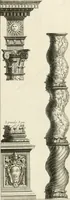 An illustration from Cours d'architecture : qui comprend Les ordres de Vignole, avec des commentaires, les figures & les descriptions de ses plus beaux bâtimens, & de ceux de Michel-Ange, des instructions et des preceptes, & plusieurs nouveaux desseins concernans la distribution & la décoration, la matière & la construction des édifices, la maçonnerie, la charpenterie, la couverture, la serrurerie, la menuiserie, le jardinage, & géneralement tout ce qui regarde l'art de bastir (1738)