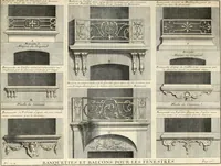 Picture 80 of 280 from Cours d'architecture : qui comprend Les ordres de Vignole, avec des commentaires, les figures & les descriptions de ses plus beaux bâtimens, & de ceux de Michel-Ange, des instructions et des preceptes, & plusieurs nouveaux desseins concernans la distribution & la décoration, la matière & la construction des édifices, la maçonnerie, la charpenterie, la couverture, la serrurerie, la menuiserie, le jardinage, & géneralement tout ce qui regarde l'art de bastir (1738), leaf 233