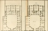 Picture 109 of 280 from Cours d'architecture : qui comprend Les ordres de Vignole, avec des commentaires, les figures & les descriptions de ses plus beaux bâtimens, & de ceux de Michel-Ange, des instructions et des preceptes, & plusieurs nouveaux desseins concernans la distribution & la décoration, la matière & la construction des édifices, la maçonnerie, la charpenterie, la couverture, la serrurerie, la menuiserie, le jardinage, & géneralement tout ce qui regarde l'art de bastir (1738), leaf 303