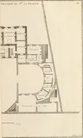 Picture 111 of 280 from Cours d'architecture : qui comprend Les ordres de Vignole, avec des commentaires, les figures & les descriptions de ses plus beaux bâtimens, & de ceux de Michel-Ange, des instructions et des preceptes, & plusieurs nouveaux desseins concernans la distribution & la décoration, la matière & la construction des édifices, la maçonnerie, la charpenterie, la couverture, la serrurerie, la menuiserie, le jardinage, & géneralement tout ce qui regarde l'art de bastir (1738), leaf 306