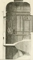 Picture 135 of 280 from Cours d'architecture : qui comprend Les ordres de Vignole, avec des commentaires, les figures & les descriptions de ses plus beaux bâtimens, & de ceux de Michel-Ange, des instructions et des preceptes, & plusieurs nouveaux desseins concernans la distribution & la décoration, la matière & la construction des édifices, la maçonnerie, la charpenterie, la couverture, la serrurerie, la menuiserie, le jardinage, & géneralement tout ce qui regarde l'art de bastir (1738), leaf 348