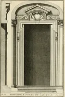 Picture 193 of 280 from Cours d'architecture : qui comprend Les ordres de Vignole, avec des commentaires, les figures & les descriptions de ses plus beaux bâtimens, & de ceux de Michel-Ange, des instructions et des preceptes, & plusieurs nouveaux desseins concernans la distribution & la décoration, la matière & la construction des édifices, la maçonnerie, la charpenterie, la couverture, la serrurerie, la menuiserie, le jardinage, & géneralement tout ce qui regarde l'art de bastir (1738), leaf 482