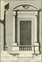 An illustration from Cours d'architecture : qui comprend Les ordres de Vignole, avec des commentaires, les figures & les descriptions de ses plus beaux bâtimens, & de ceux de Michel-Ange, des instructions et des preceptes, & plusieurs nouveaux desseins concernans la distribution & la décoration, la matière & la construction des édifices, la maçonnerie, la charpenterie, la couverture, la serrurerie, la menuiserie, le jardinage, & géneralement tout ce qui regarde l'art de bastir (1738)