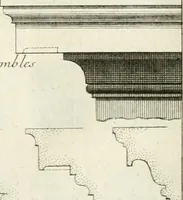 Picture 220 of 280 from Cours d'architecture : qui comprend Les ordres de Vignole, avec des commentaires, les figures & les descriptions de ses plus beaux bâtimens, & de ceux de Michel-Ange, des instructions et des preceptes, & plusieurs nouveaux desseins concernans la distribution & la décoration, la matière & la construction des édifices, la maçonnerie, la charpenterie, la couverture, la serrurerie, la menuiserie, le jardinage, & géneralement tout ce qui regarde l'art de bastir (1738), leaf 528