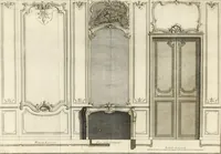 Picture 242 of 280 from Cours d'architecture : qui comprend Les ordres de Vignole, avec des commentaires, les figures & les descriptions de ses plus beaux bâtimens, & de ceux de Michel-Ange, des instructions et des preceptes, & plusieurs nouveaux desseins concernans la distribution & la décoration, la matière & la construction des édifices, la maçonnerie, la charpenterie, la couverture, la serrurerie, la menuiserie, le jardinage, & géneralement tout ce qui regarde l'art de bastir (1738), leaf 569
