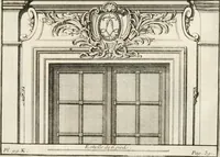 An illustration from Cours d'architecture : qui comprend Les ordres de Vignole, avec des commentaires, les figures & les descriptions de ses plus beaux bâtimens, & de ceux de Michel-Ange, des instructions et des preceptes, & plusieurs nouveaux desseins concernans la distribution & la décoration, la matière & la construction des édifices, la maçonnerie, la charpenterie, la couverture, la serrurerie, la menuiserie, le jardinage, & géneralement tout ce qui regarde l'art de bastir (1738)
