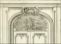 An illustration from Cours d'architecture : qui comprend Les ordres de Vignole, avec des commentaires, les figures & les descriptions de ses plus beaux bâtimens, & de ceux de Michel-Ange, des instructions et des preceptes, & plusieurs nouveaux desseins concernans la distribution & la décoration, la matière & la construction des édifices, la maçonnerie, la charpenterie, la couverture, la serrurerie, la menuiserie, le jardinage, & géneralement tout ce qui regarde l'art de bastir (1738)