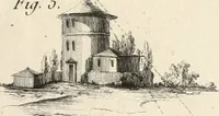 An illustration from Cours de géométrie pratique, d'architecture militaire, de perspective et de paysage : avec un dictionnaire des termes de l'architecture, dirigés relativement aux connoissances essentielles que doivent avoir, dans ces quatre premiers genres d'étude du dessein, les jeunes gentilshommes destinés à l'etat militaire (1773)