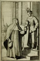 An illustration from Courte description des ordres des femmes & filles religieuses. Contenant une petite relation de leur origine, de leur progrés, & de leur confirmation. Avec les figures de leurs habits, gravez (1691)