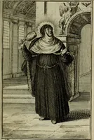 An illustration from Courte description des ordres des femmes & filles religieuses. Contenant une petite relation de leur origine, de leur progrés, & de leur confirmation. Avec les figures de leurs habits, gravez (1691)