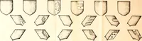 An illustration from Courtenay family armorial, containing over two hundred coats of arms taken from those at Powderham Castle, with explanatory notes (1896)