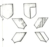 An illustration from Courtenay family armorial, containing over two hundred coats of arms taken from those at Powderham Castle, with explanatory notes (1896)