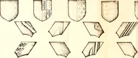 An illustration from Courtenay family armorial, containing over two hundred coats of arms taken from those at Powderham Castle, with explanatory notes (1896)