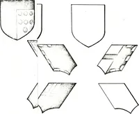 An illustration from Courtenay family armorial, containing over two hundred coats of arms taken from those at Powderham Castle, with explanatory notes (1896)