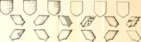 An illustration from Courtenay family armorial, containing over two hundred coats of arms taken from those at Powderham Castle, with explanatory notes (1896)