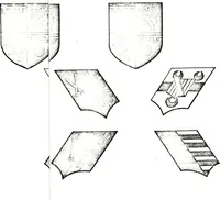 An illustration from Courtenay family armorial, containing over two hundred coats of arms taken from those at Powderham Castle, with explanatory notes (1896)