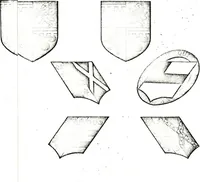 An illustration from Courtenay family armorial, containing over two hundred coats of arms taken from those at Powderham Castle, with explanatory notes (1896)