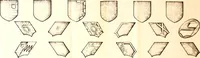 An illustration from Courtenay family armorial, containing over two hundred coats of arms taken from those at Powderham Castle, with explanatory notes (1896)
