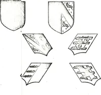 An illustration from Courtenay family armorial, containing over two hundred coats of arms taken from those at Powderham Castle, with explanatory notes (1896)
