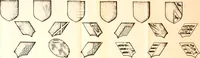 An illustration from Courtenay family armorial, containing over two hundred coats of arms taken from those at Powderham Castle, with explanatory notes (1896)