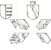 An illustration from Courtenay family armorial, containing over two hundred coats of arms taken from those at Powderham Castle, with explanatory notes (1896)