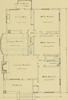 An illustration from Craftsman bungalows : a collection of the latest designs dedicated to the lover of a convenient home by Jud Yoho. (1912)