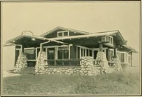 An illustration from Craftsman bungalows : a collection of the latest designs dedicated to the lover of a convenient home by Jud Yoho. (1912)