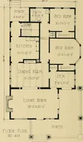 An illustration from Craftsman bungalows : a collection of the latest designs dedicated to the lover of a convenient home by Jud Yoho. (1912)