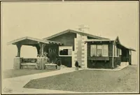 An illustration from Craftsman bungalows : a collection of the latest designs dedicated to the lover of a convenient home by Jud Yoho. (1912)