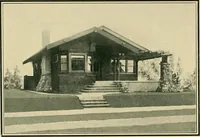 An illustration from Craftsman bungalows : a collection of the latest designs dedicated to the lover of a convenient home by Jud Yoho. (1912)