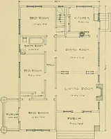 An illustration from Craftsman bungalows : a collection of the latest designs dedicated to the lover of a convenient home by Jud Yoho. (1912)