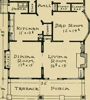 An illustration from Craftsman bungalows : a collection of the latest designs dedicated to the lover of a convenient home by Jud Yoho. (1912)