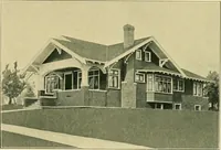 An illustration from Craftsman bungalows : a collection of the latest designs dedicated to the lover of a convenient home by Jud Yoho. (1912)