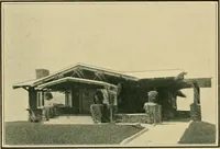 An illustration from Craftsman bungalows : a collection of the latest designs dedicated to the lover of a convenient home by Jud Yoho. (1912)