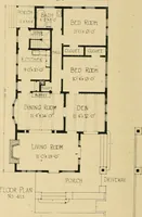 An illustration from Craftsman bungalows : a collection of the latest designs dedicated to the lover of a convenient home by Jud Yoho. (1912)