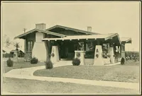 An illustration from Craftsman bungalows : a collection of the latest designs dedicated to the lover of a convenient home by Jud Yoho. (1912)