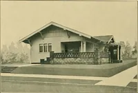 An illustration from Craftsman bungalows : a collection of the latest designs dedicated to the lover of a convenient home by Jud Yoho. (1912)